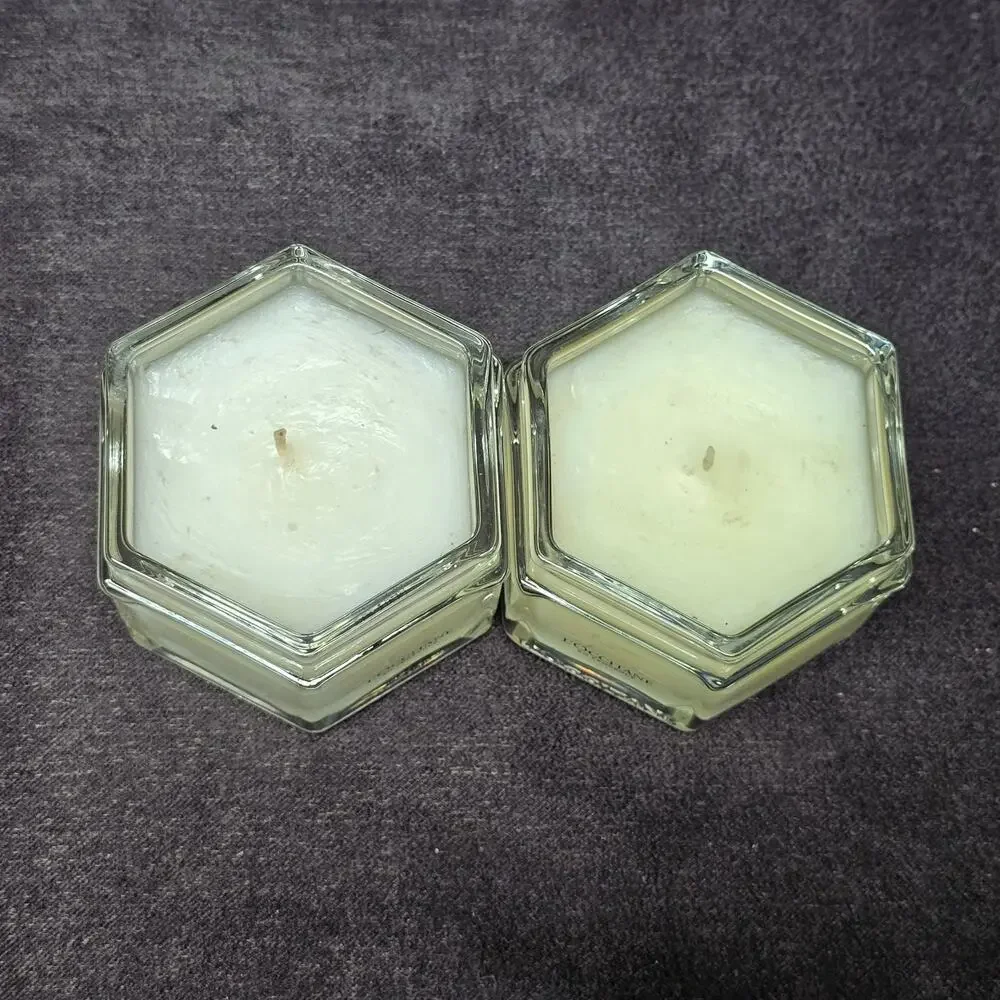 L'Occitane En Provence Scented Candle 3.5 oz Glass Jar Set of 2